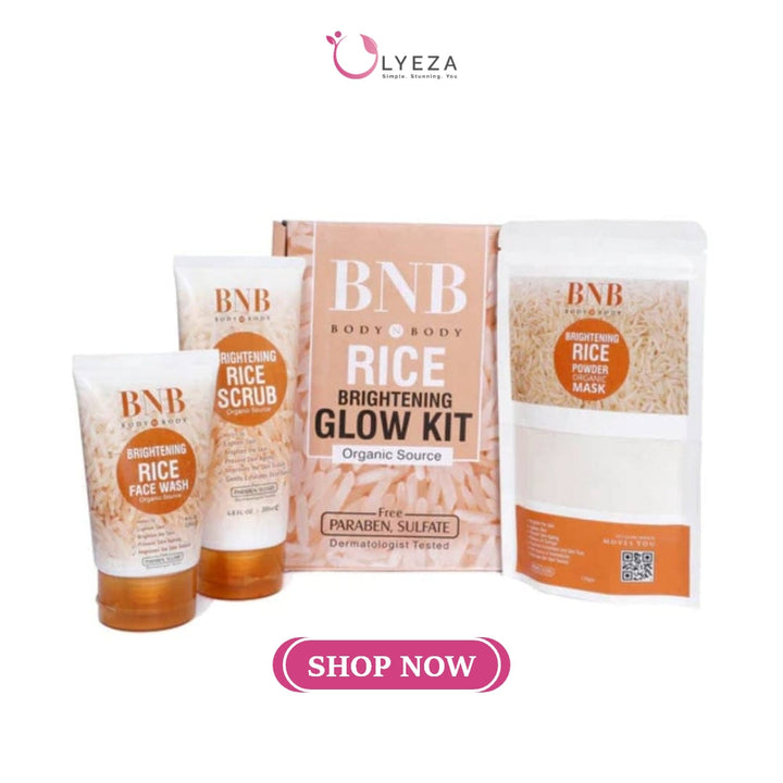 BNB Rice Brightening Glow Kit 3 In 1 Lyeza
