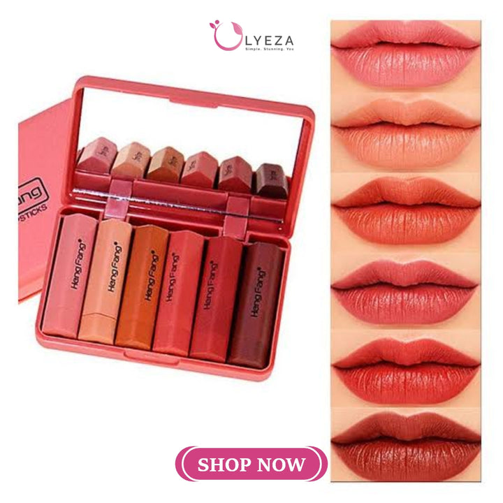 Heng Fang Mini Lipstick 6Pcs Pocket Friendly Makeup Kit Lyeza