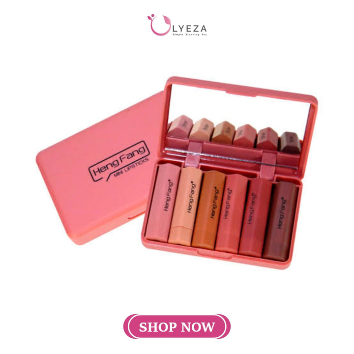 Heng Fang Mini Lipstick 6Pcs Pocket Friendly Makeup Kit Lyeza