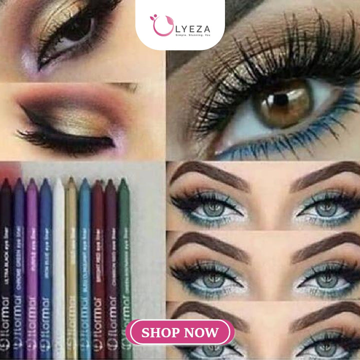 Flormar-Waterproof Eyeliner-Pack of 12 Eye Pencils Lyeza