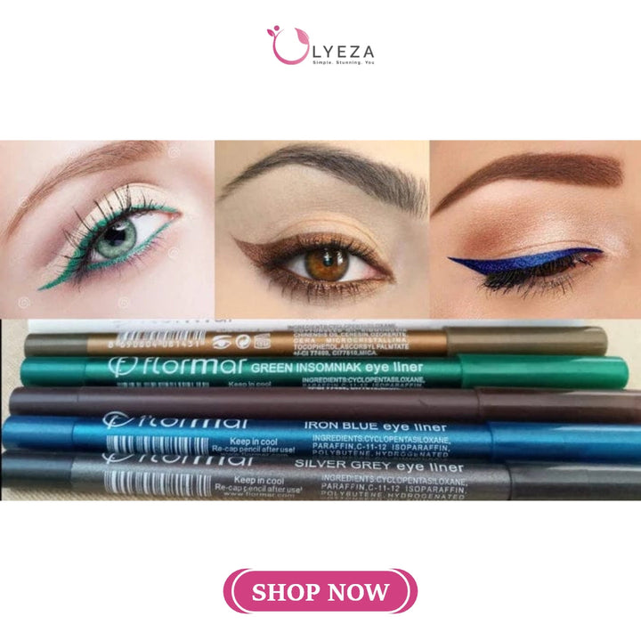 Flormar-Waterproof Eyeliner-Pack of 12 Eye Pencils Lyeza