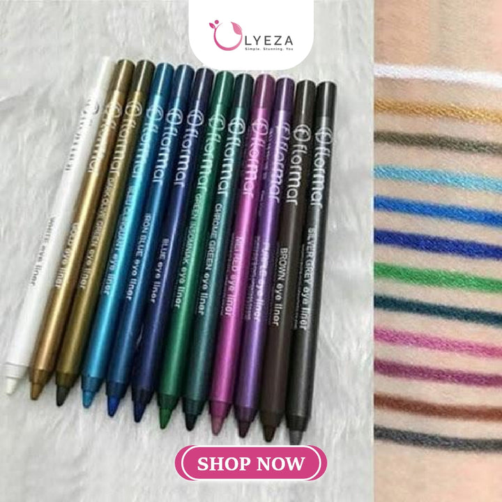 Flormar-Waterproof Eyeliner-Pack of 12 Eye Pencils Lyeza