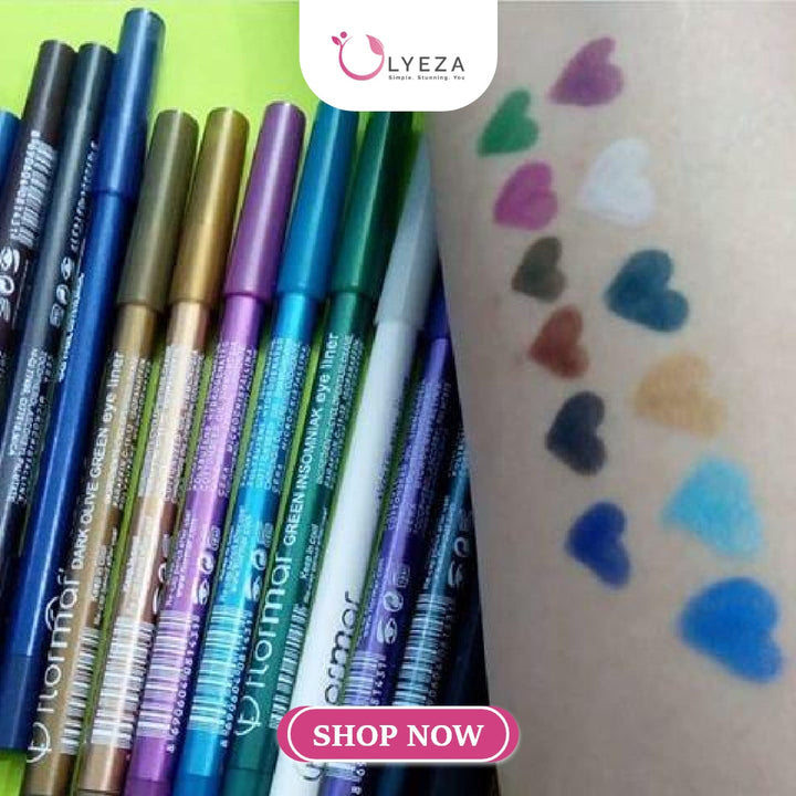 Flormar-Waterproof Eyeliner-Pack of 12 Eye Pencils Lyeza