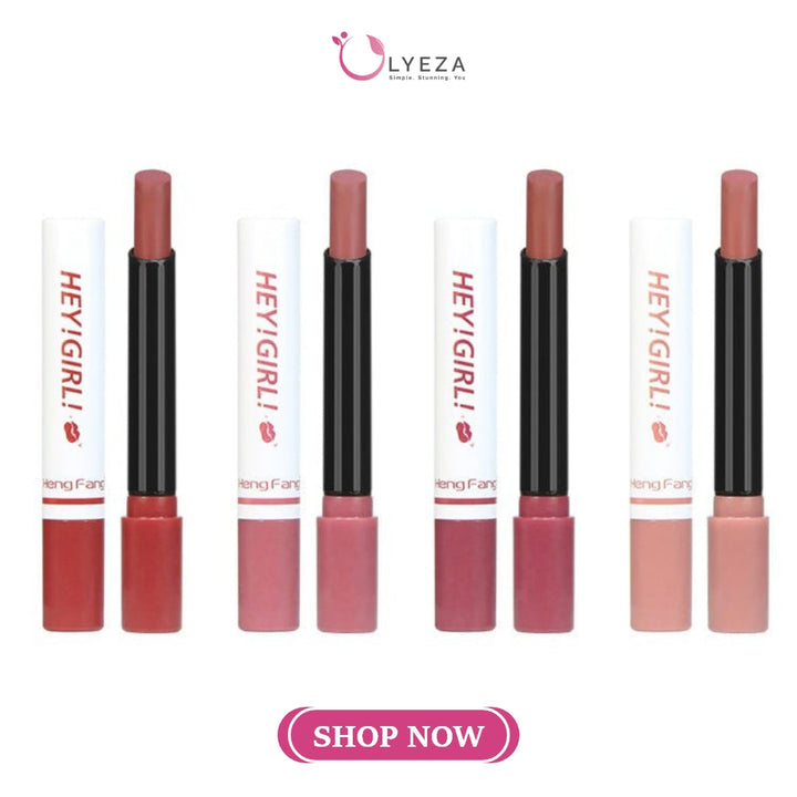 Heng Fang Hey Girl Smoke Tube Matte Lipstick 4Pcs Lyeza