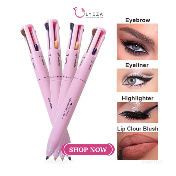 4 In 1 MakeUp Pen Eye-Liner Lip-Liner Brow-Liner-Highlighter Lyeza