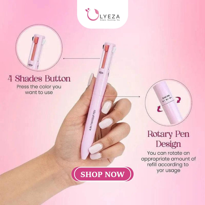 4 In 1 MakeUp Pen Eye-Liner Lip-Liner Brow-Liner-Highlighter Lyeza
