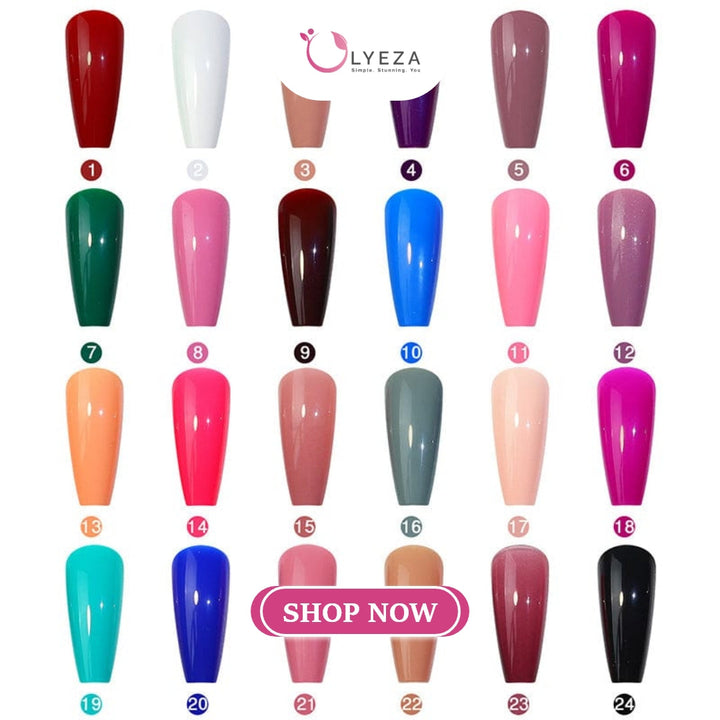 Artificial Nails Pack of 576 Nails With Glue & Sticker Lyeza